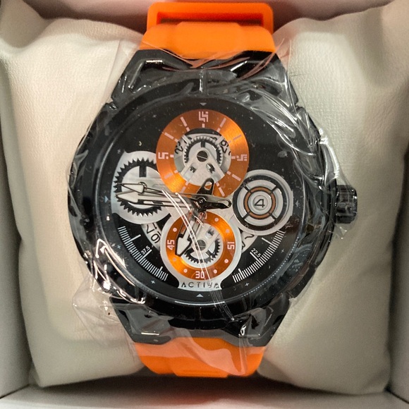 Activa Men's Watch- 44mm Case - OrangeBand (ACW9349-001)